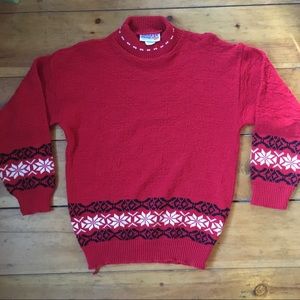 Winter themed vintage snowflake sweater